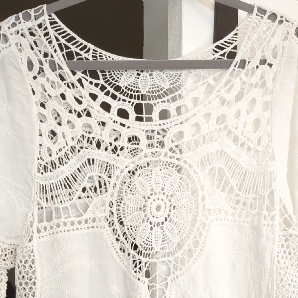 Elegant White Lace Blouse
